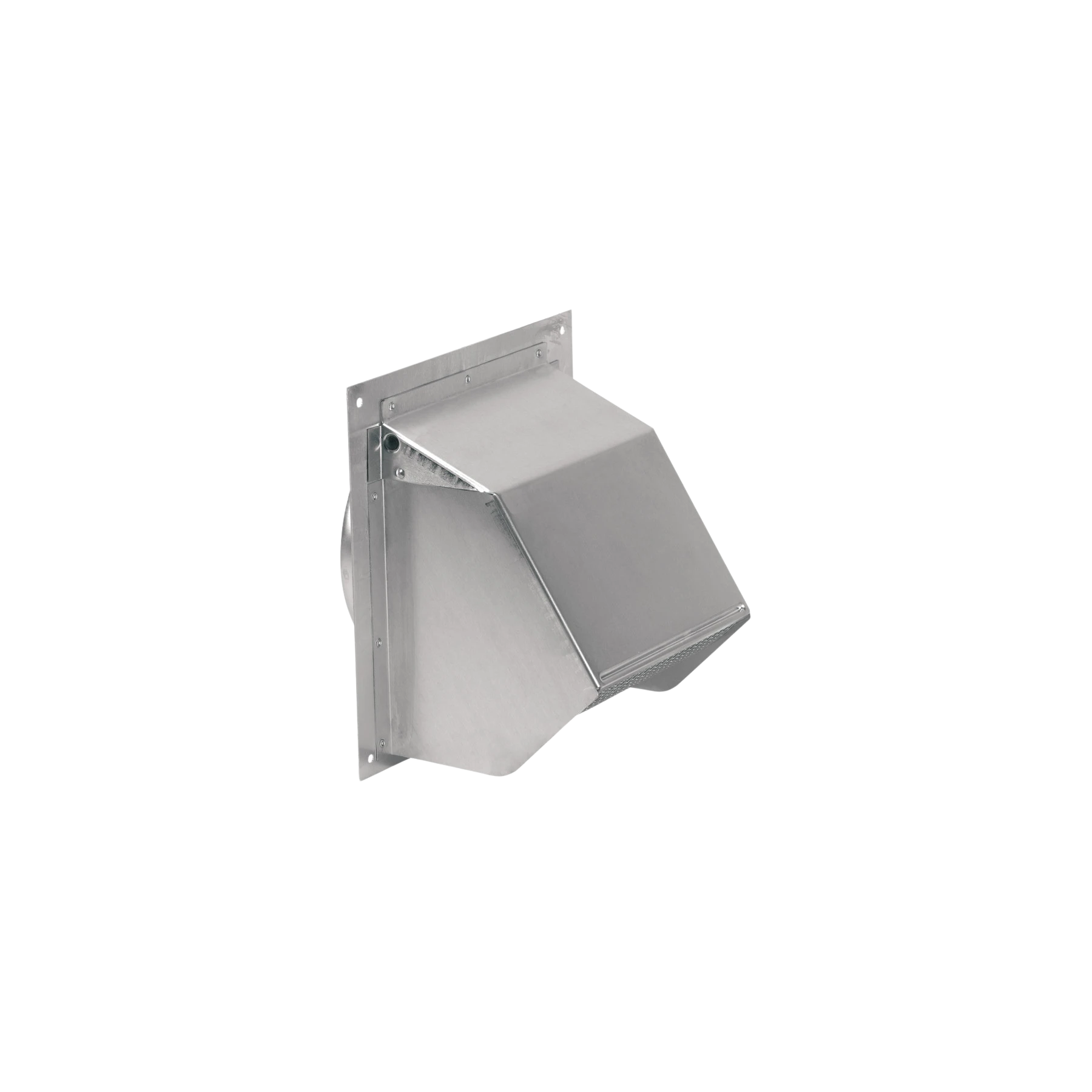 Aluminum Wall Cap For 6" Round Duct With Backdraft Damper And Bird Screen 641