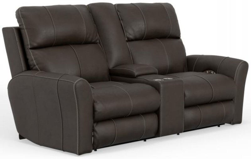 Power Headrest Power Lay Flat Recl Console Loveseat w/Zero Gravity 64489