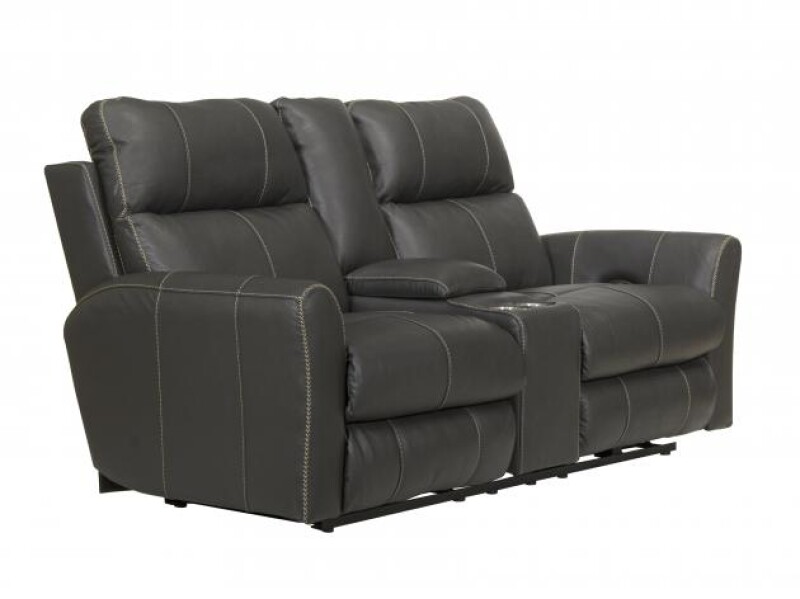 Power Headrest Power Lay Flat Recl Console Loveseat w/Zero Gravity 64489
