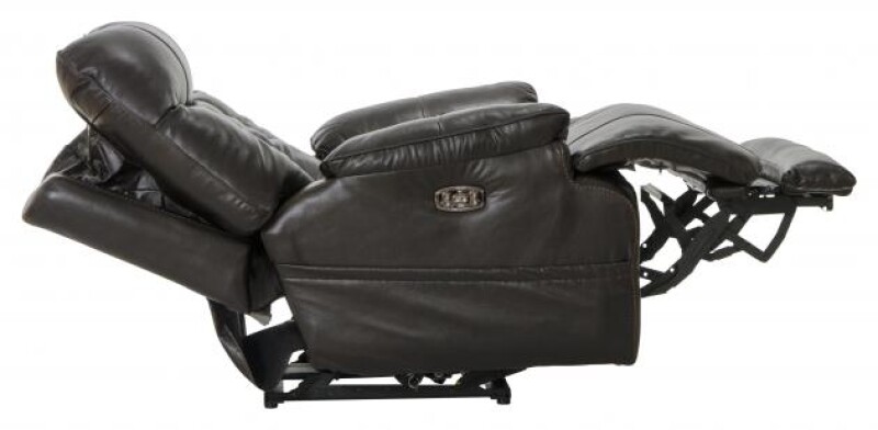 Naples 4567 Power Headrest Power Lay Flat Recliner w/Extended Ottoman 645677