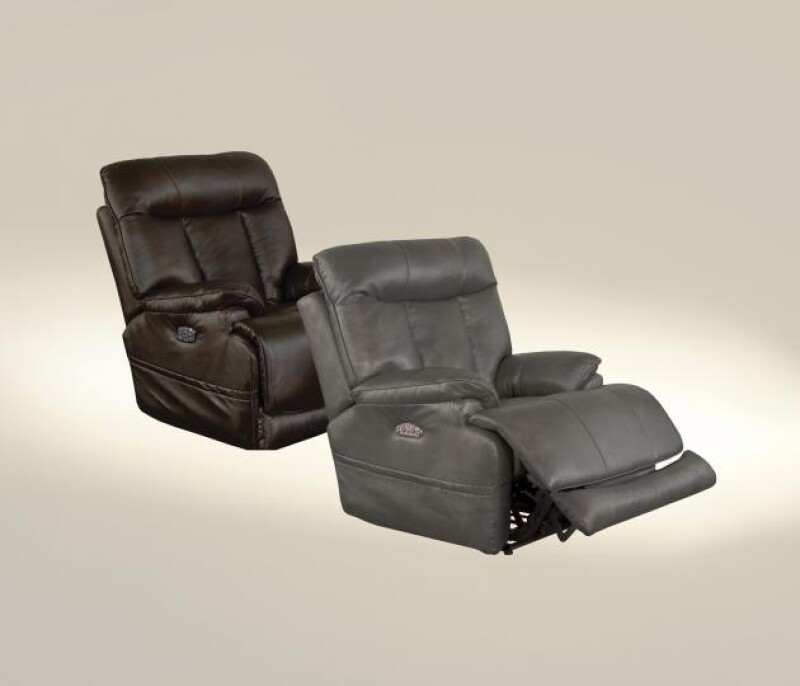 Naples 4567 Power Headrest Power Lay Flat Recliner w/Extended Ottoman 645677