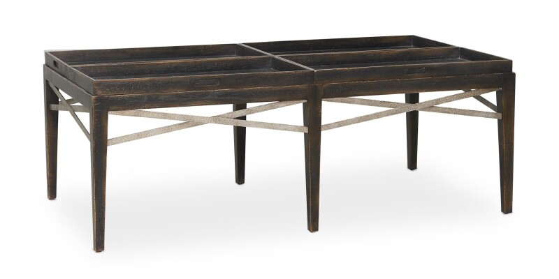 Woodridge Cavern Black Rectangular Cocktail Table 64970613