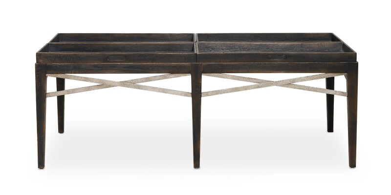 Woodridge Cavern Black Rectangular Cocktail Table 64970613
