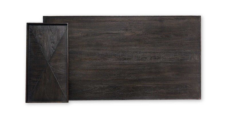 Woodridge Cavern Black Rectangular Cocktail Table 64970613