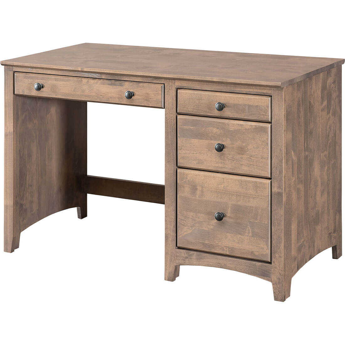 Shaker 4 Drawer Desk - Overhang Top - 6524 6524