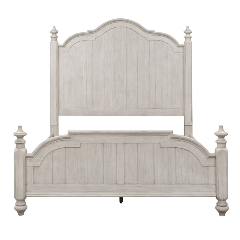 Farmhouse Reimagined King Poster Bed, Dresser & Mirror 652BRKPSDM