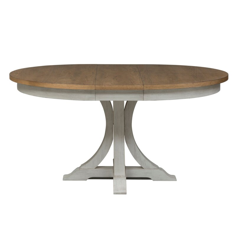 Farmhouse Reimagined Opt 5 Piece Pedestal Table Set 652DRO5PDS