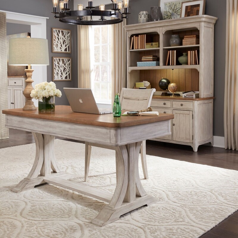 Farmhouse Reimagined 3 Piece Desk & Hutch Set 652HO3DH