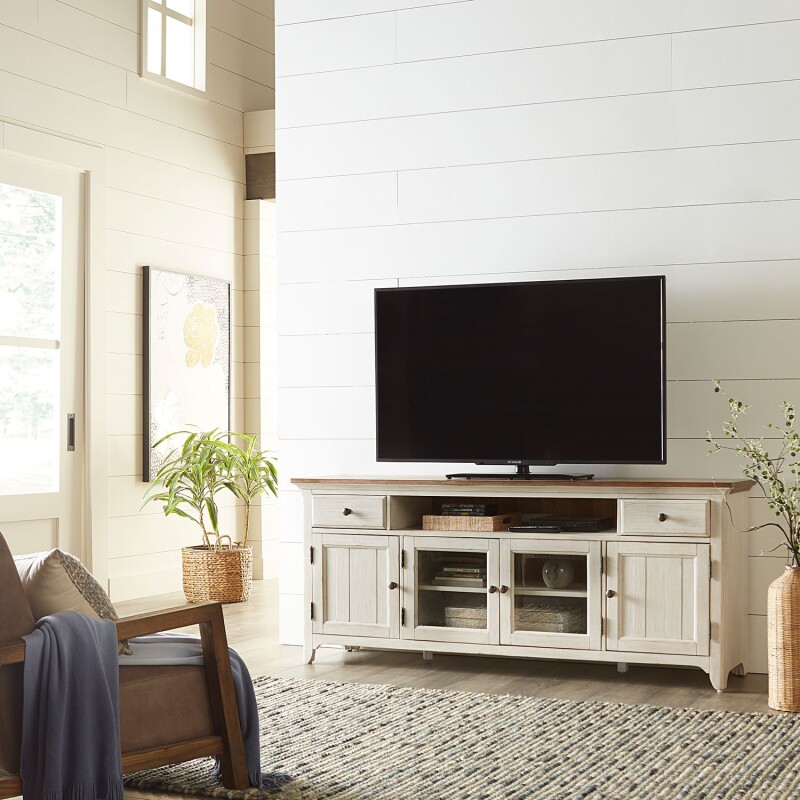 Farmhouse Reimagined Entertainment TV Stand 652TV72