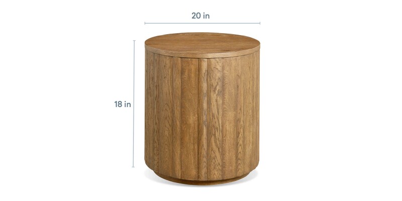 Andora Round Plinth End Table 65300643