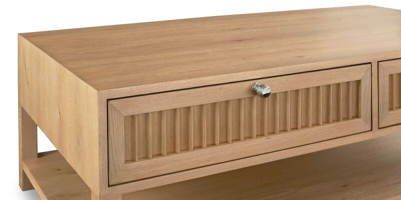 Newbury Ribbed Drawer Cocktail Table 65440613