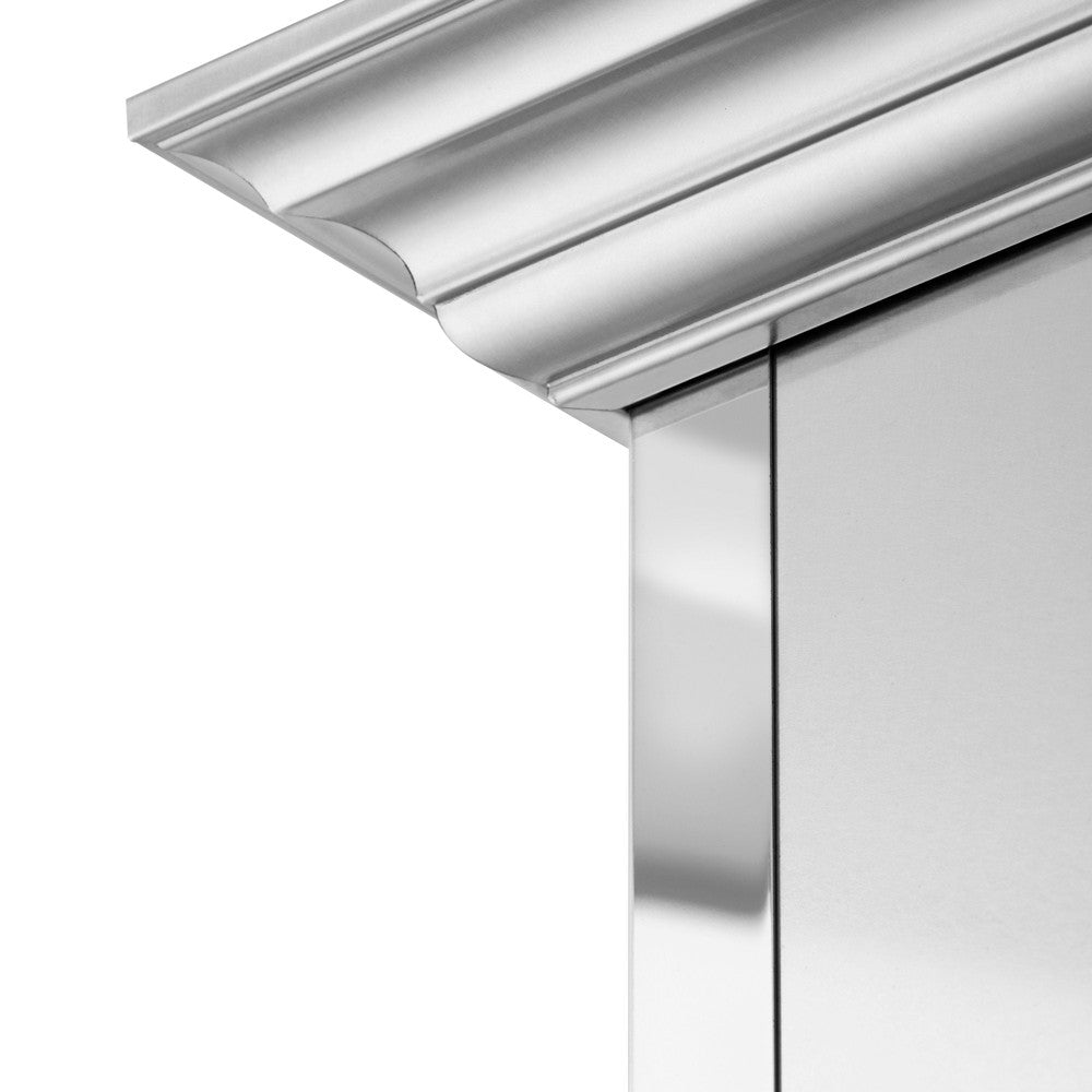 30 In. Designer Series Wall Mount Range Hood In Satin Stainless Steel With Mirror Accents 655MR30