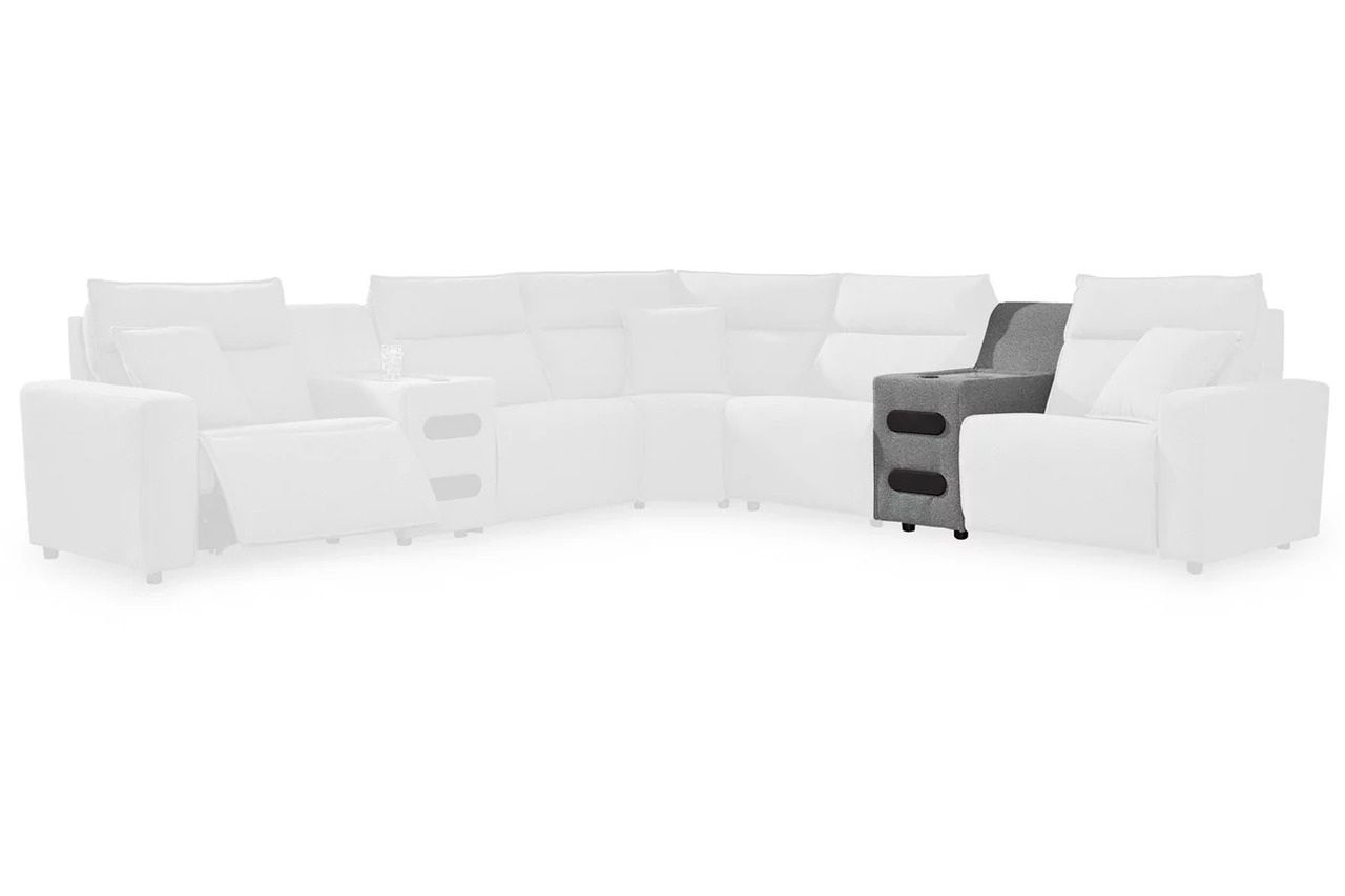 Modmax Console with Audio System In Salt and Pepper 6590660