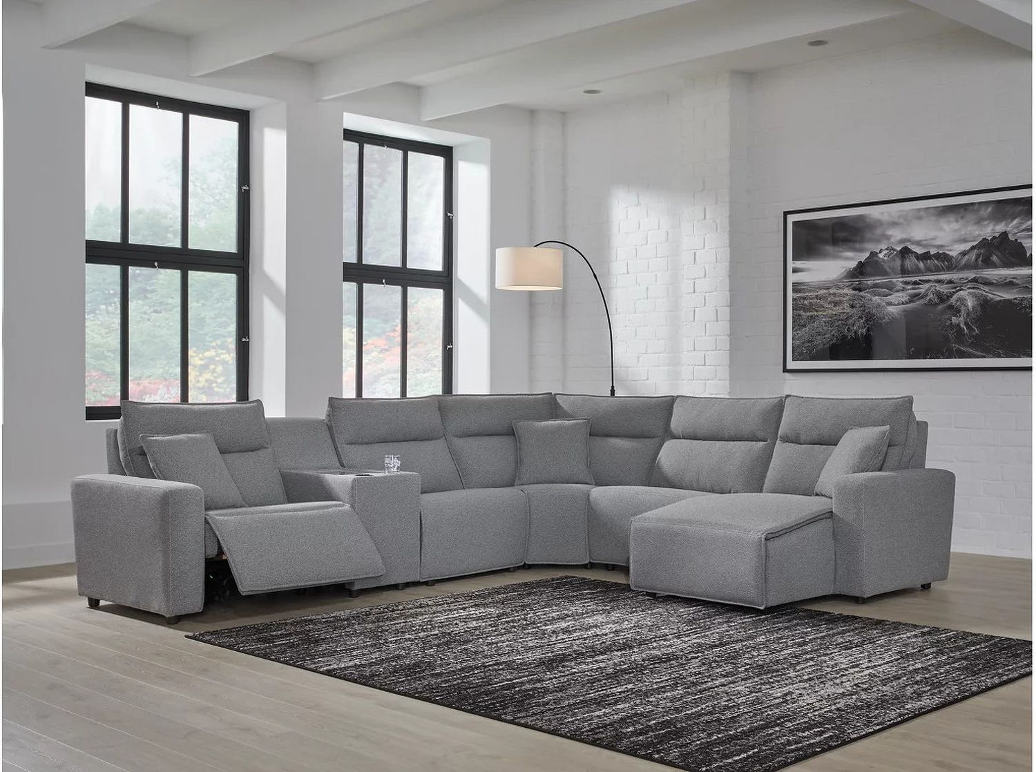 Modmax 6-Piece Power Reclining Sectional In Salt and Pepper 65906S10