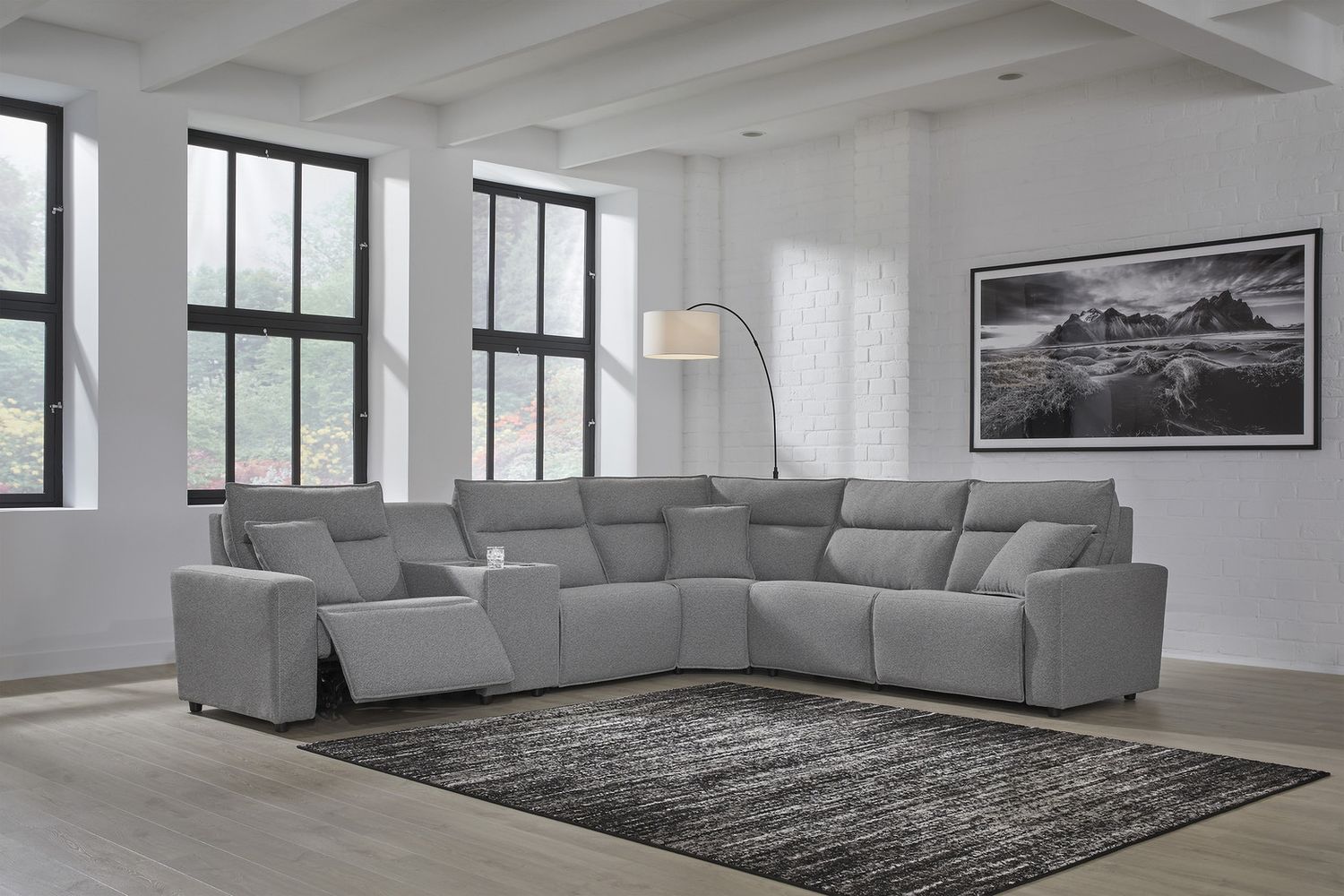 Modmax 6-Piece Power Reclining Sectional In Salt and Pepper 65906S10