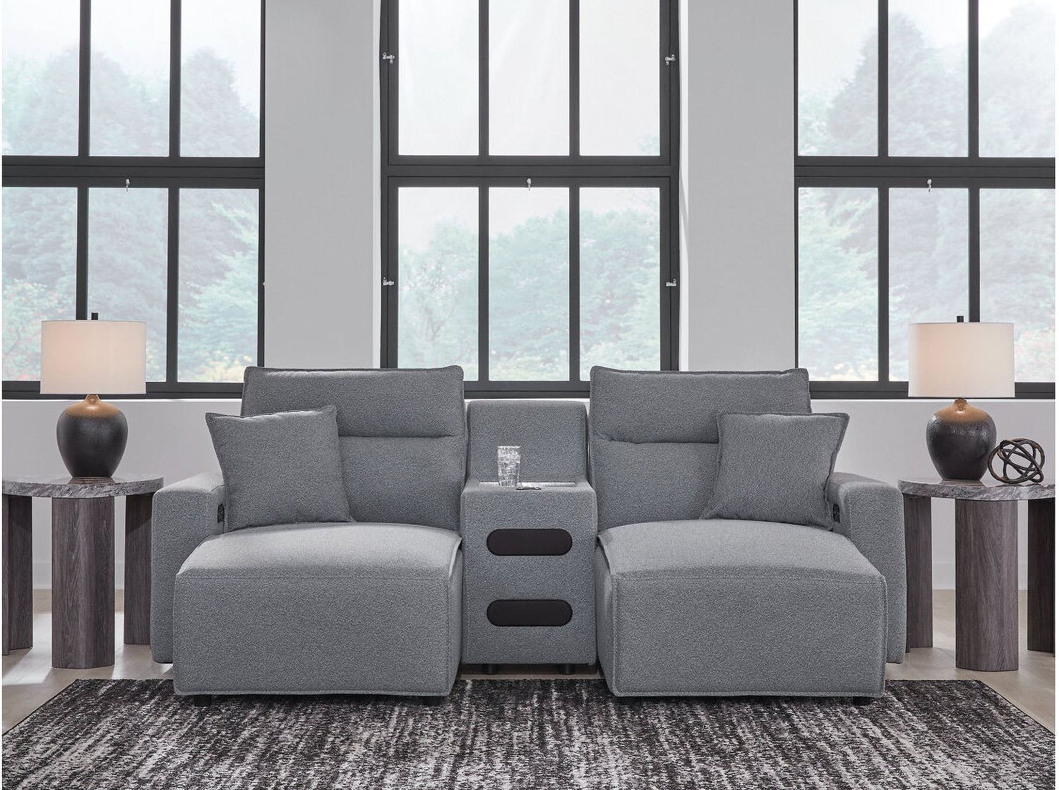 Modmax 3-Piece Power Reclining Sectional with Chaise In Salt and Pepper 65906S12