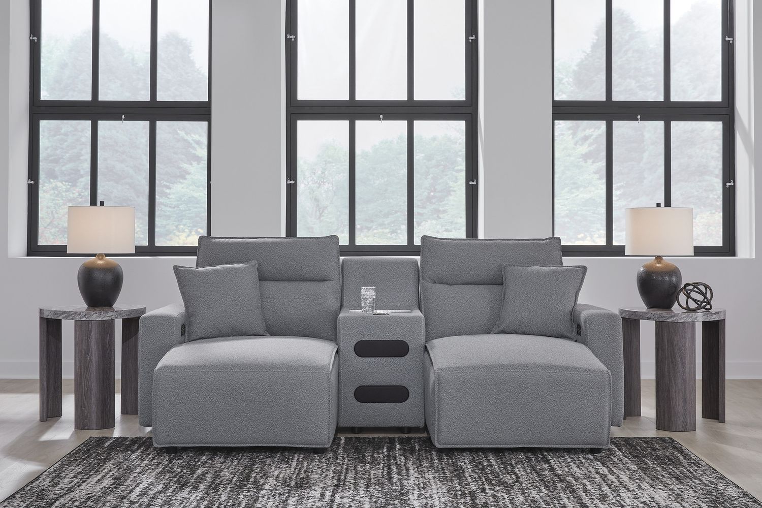 Modmax 3-Piece Power Reclining Sectional with Chaise In Salt and Pepper 65906S12