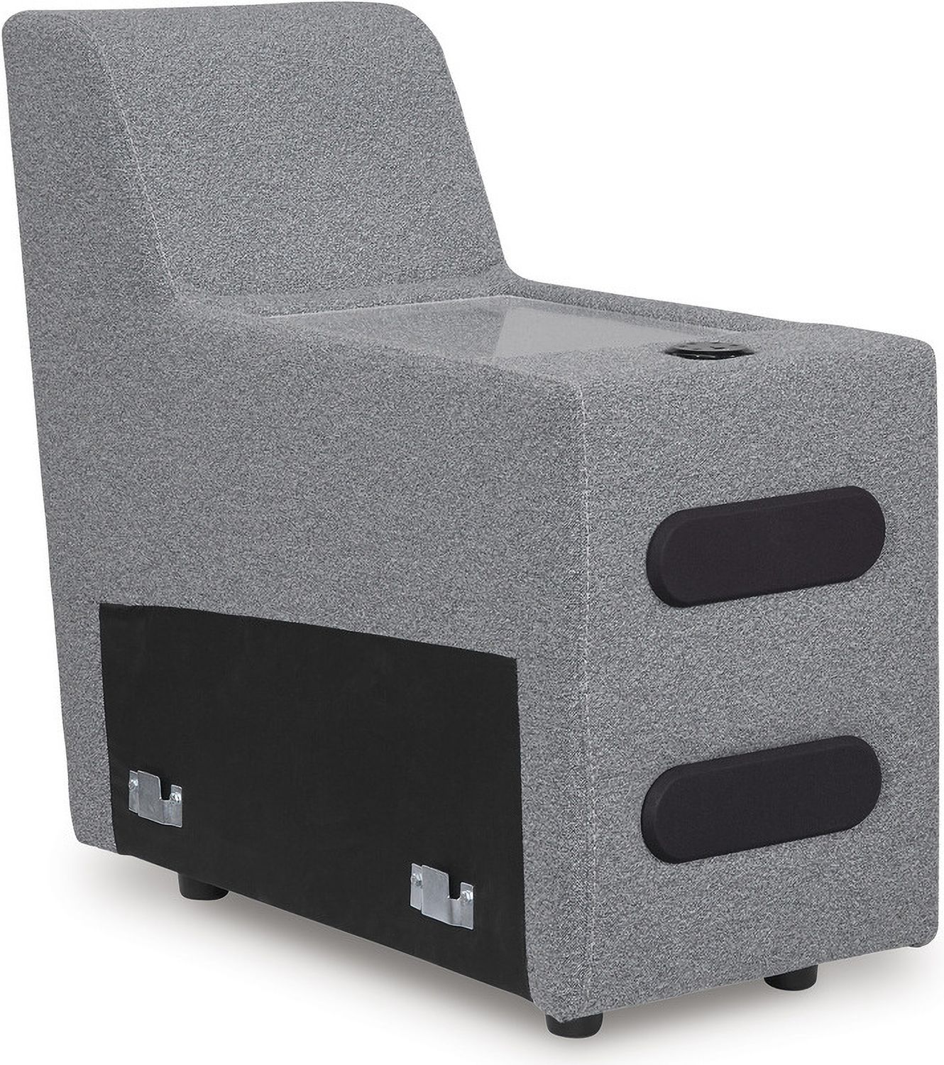 Modmax 5-Piece Power Reclining Sectional with Chaise and Audio Console In Salt & Pepper 65906S15