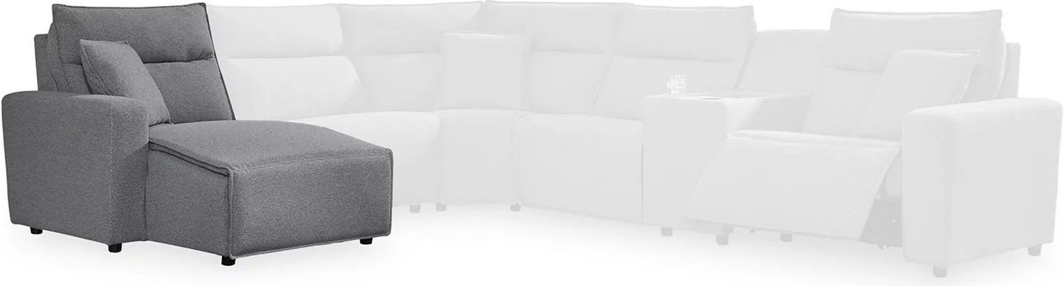 Modmax 3-Piece Power Reclining Sectional with LAF Chaise In Salt and Pepper 65906S17