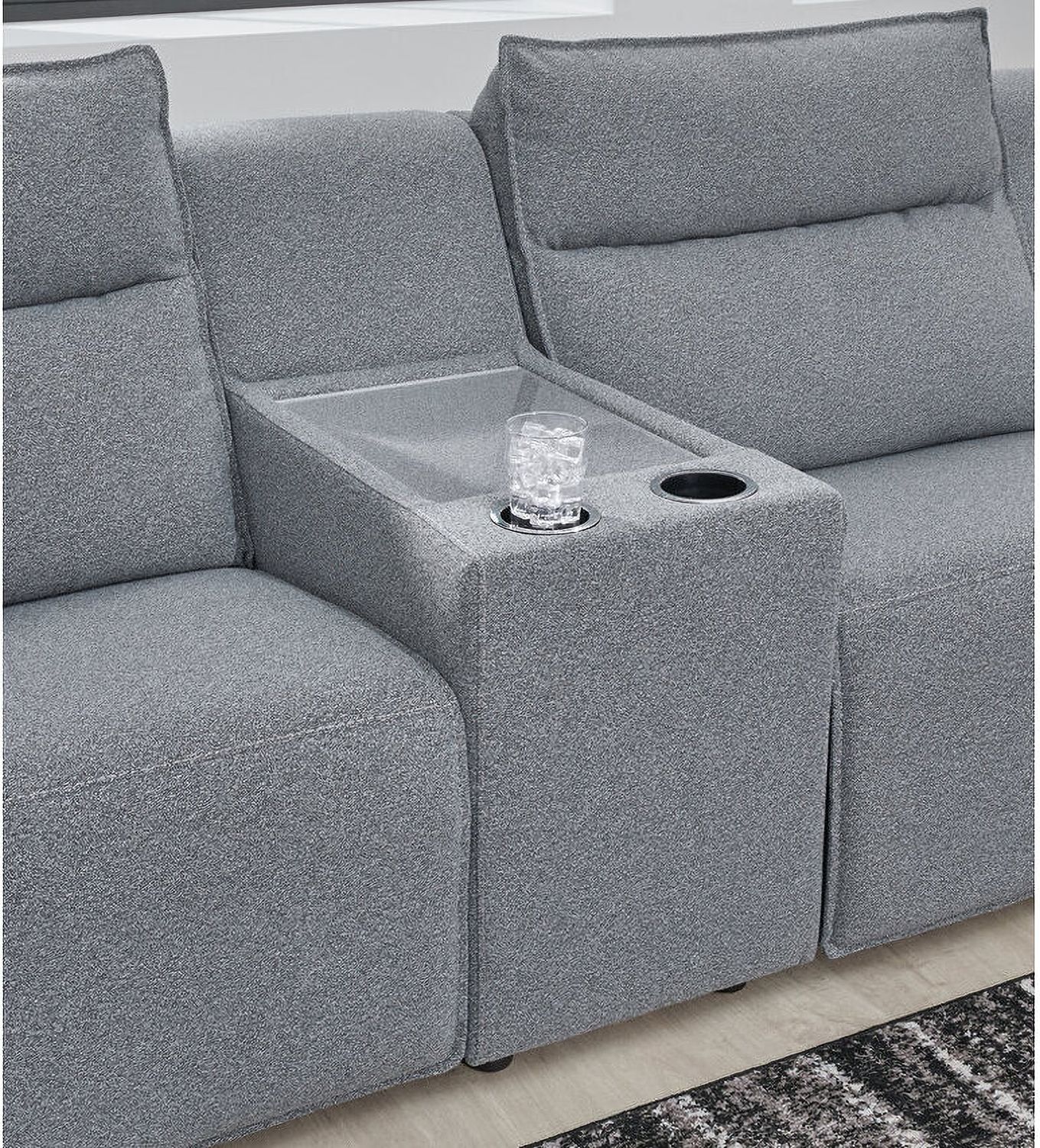 Modmax 6-Piece Power Reclining Sectional with LAF Chaise In Salt and Pepper 65906S19