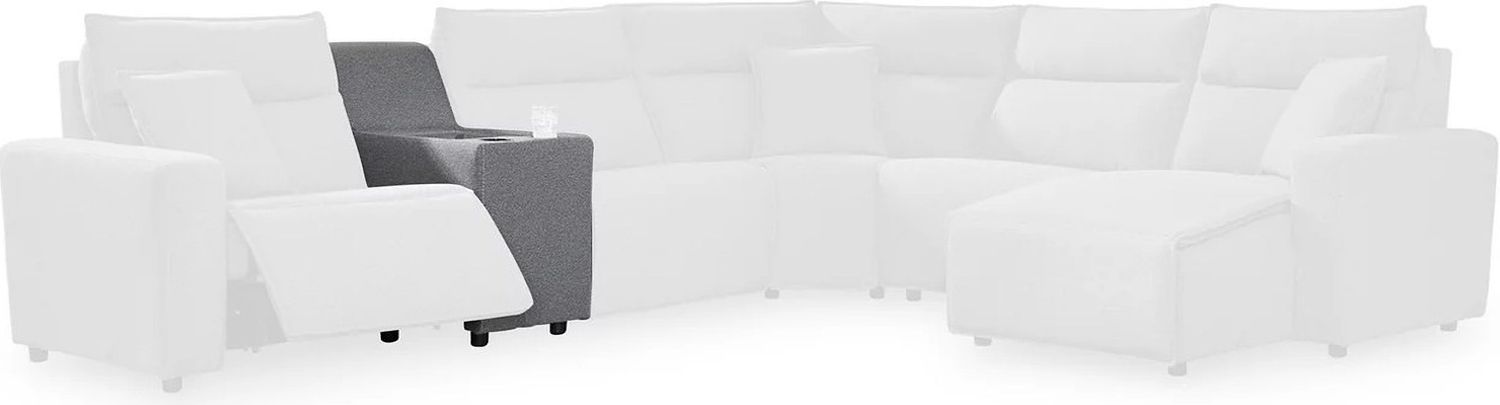 Modmax 6-Piece Power Reclining Sectional with LAF Chaise In Salt and Pepper 65906S19
