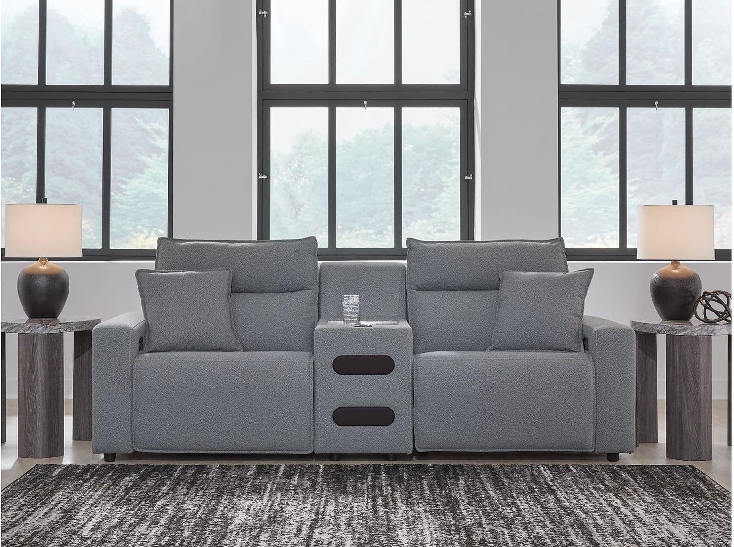 Modmax 3-Piece Power Reclining Sectional Loveseat In Salt and Pepper 65906S2