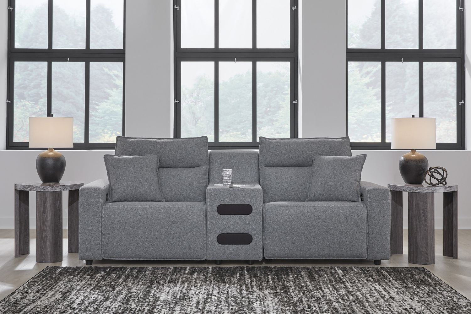 Modmax 3-Piece Power Reclining Sectional Loveseat In Salt and Pepper 65906S2