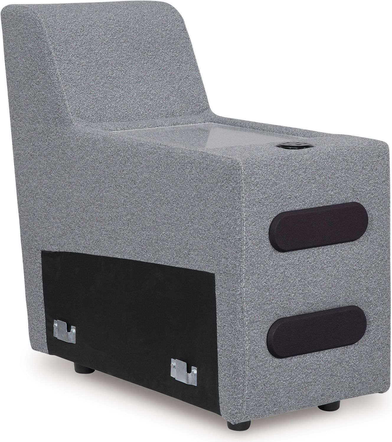 Modmax 6-Piece Reclining Sectional with Chaise and Audio Console In Salt and Pepper 65906S29