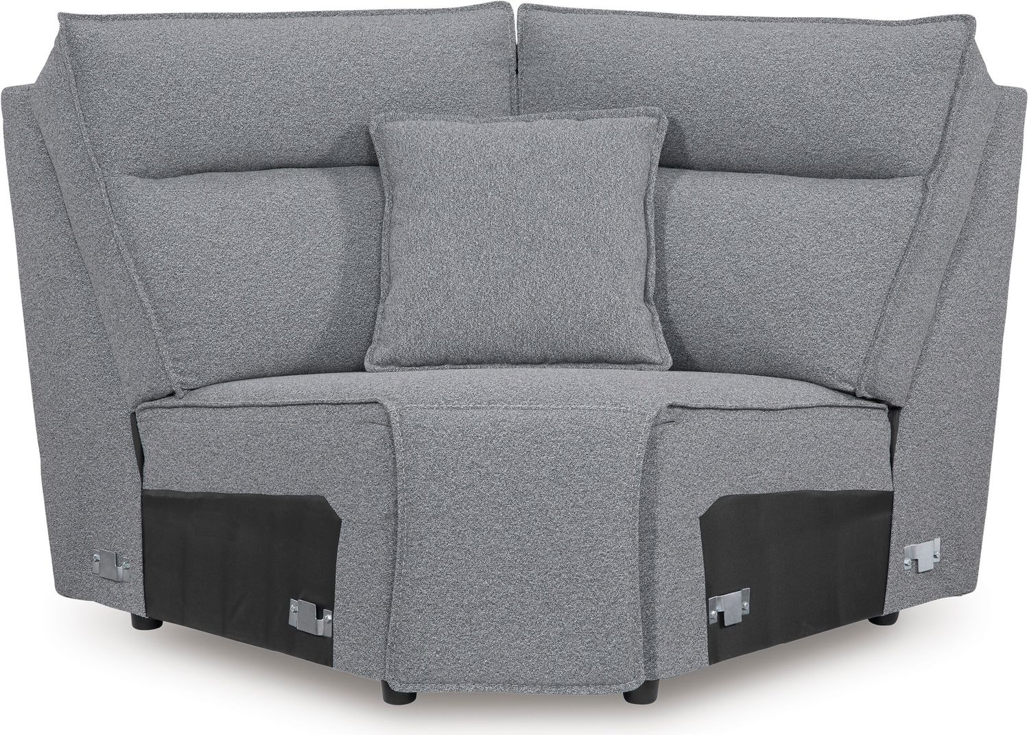 Modmax 6-Piece Reclining Sectional with Chaise and Audio Console In Salt and Pepper 65906S29