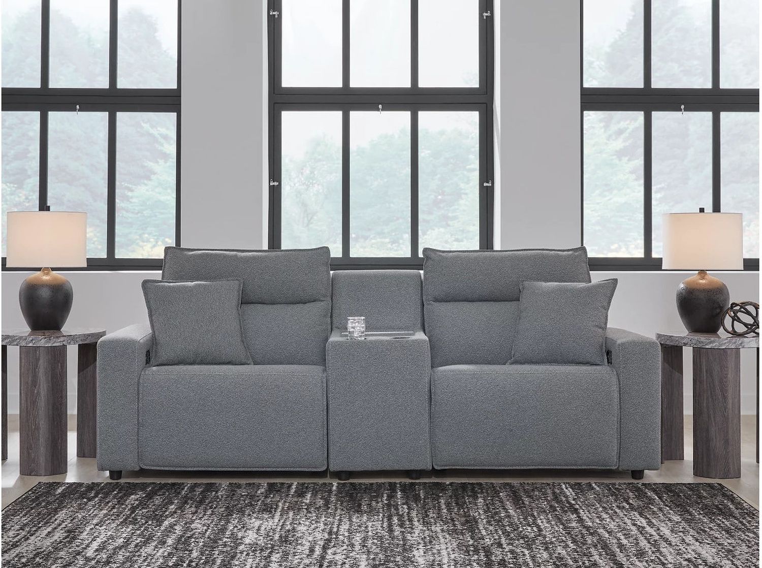 Modmax 3-Piece Power Reclining Sectional In Salt and Pepper 65906S3