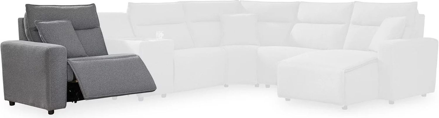 Modmax 6-Piece Reclining Sectional with Console In Salt and Pepper 65906S36