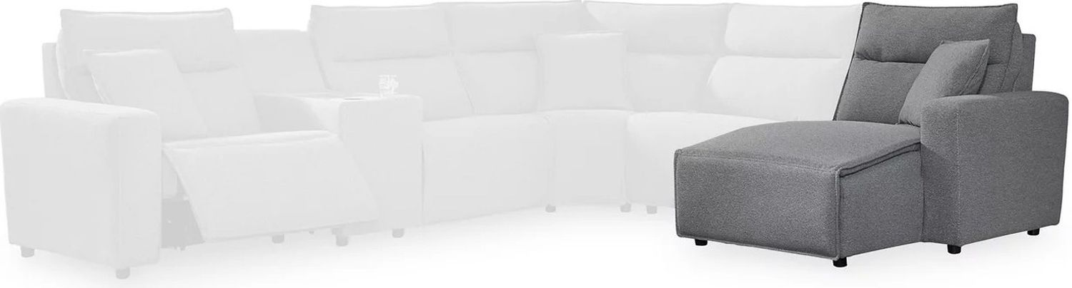 Modmax 6-Piece Power Reclining Sectional with RAF Chaise In Salt and Pepper 65906S6