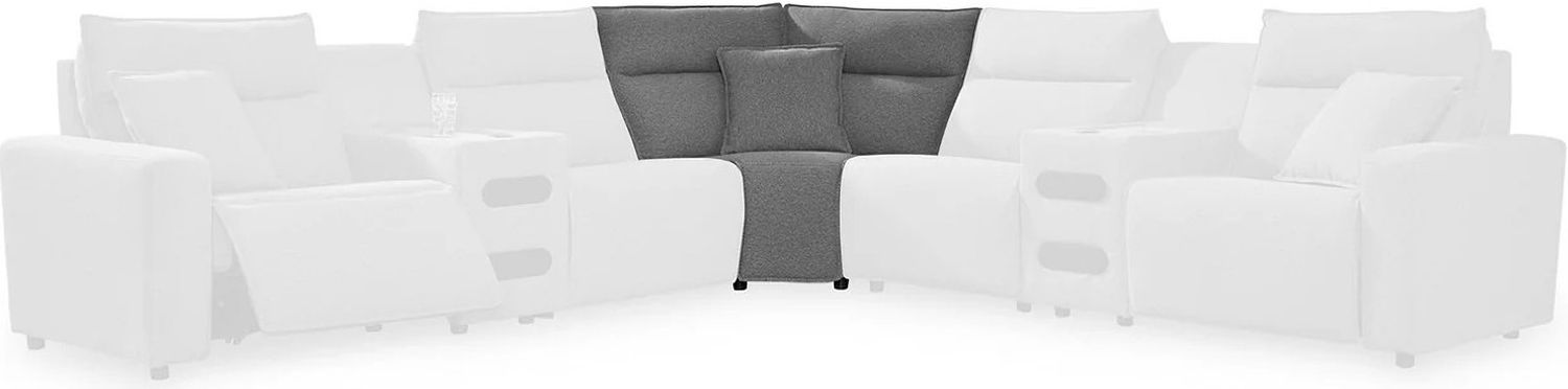 Modmax 6-Piece Power Reclining Sectional with RAF Chaise In Salt and Pepper 65906S6