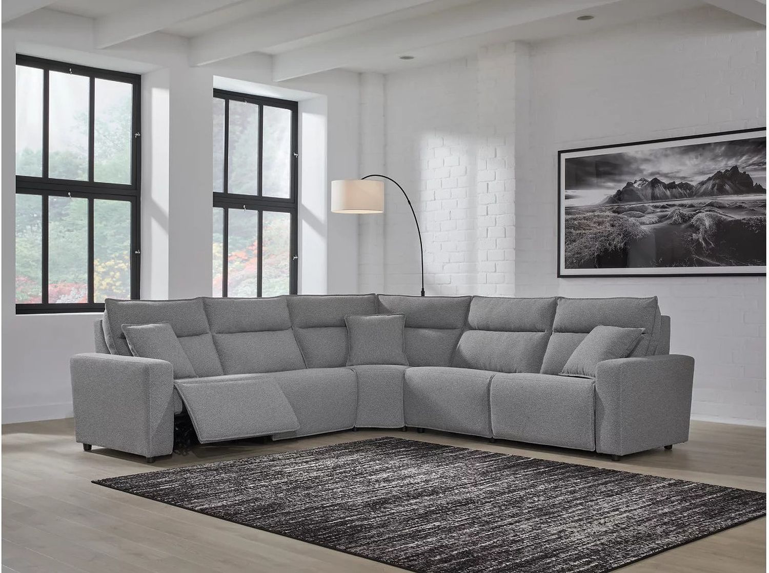 Modmax 5-Piece Power Reclining Sectional In Salt and Pepper 65906S8