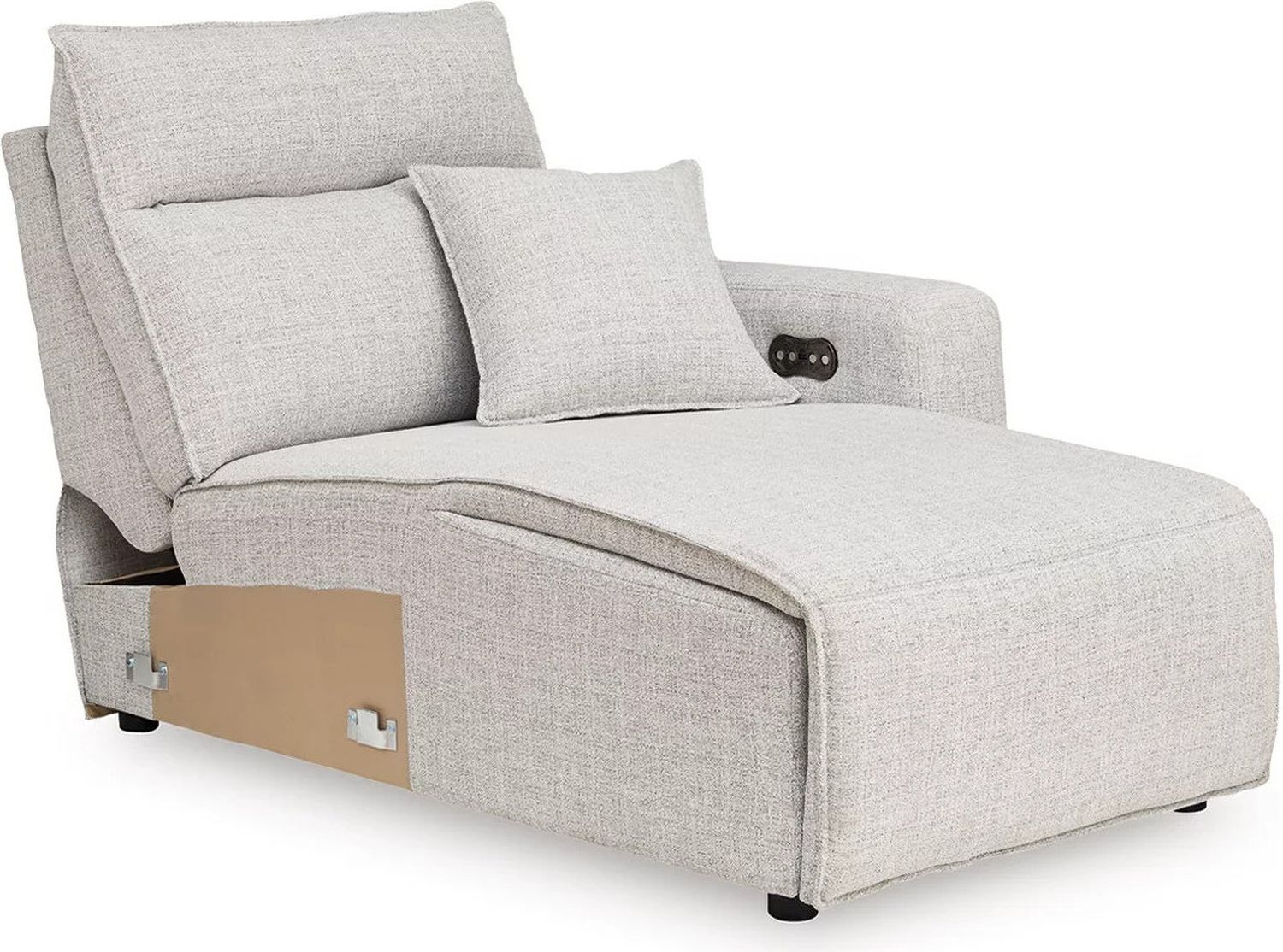 ModMax II 3-Piece Power Reclining Sectional with Chaise and Audio Console In Stone 65907S12