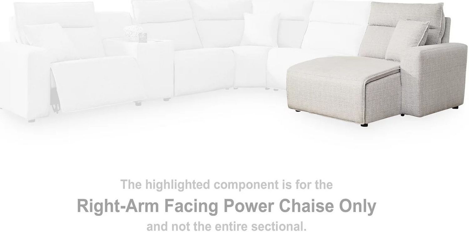 ModMax II 3-Piece Power Reclining Sectional with Chaise and Audio Console In Stone 65907S12