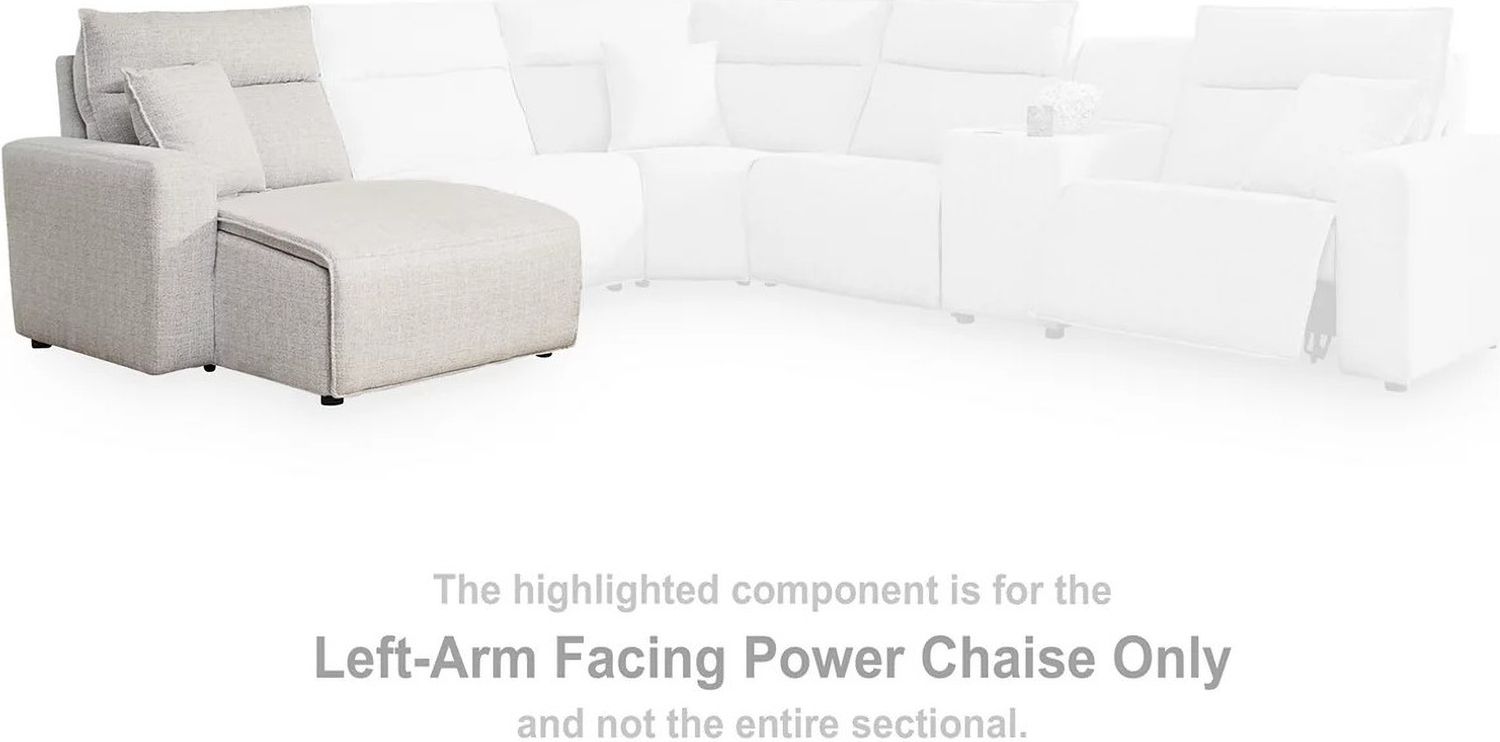 ModMax II 5-Piece Power Reclining Sectional with Chaise and Consoles In Stone 65907S16