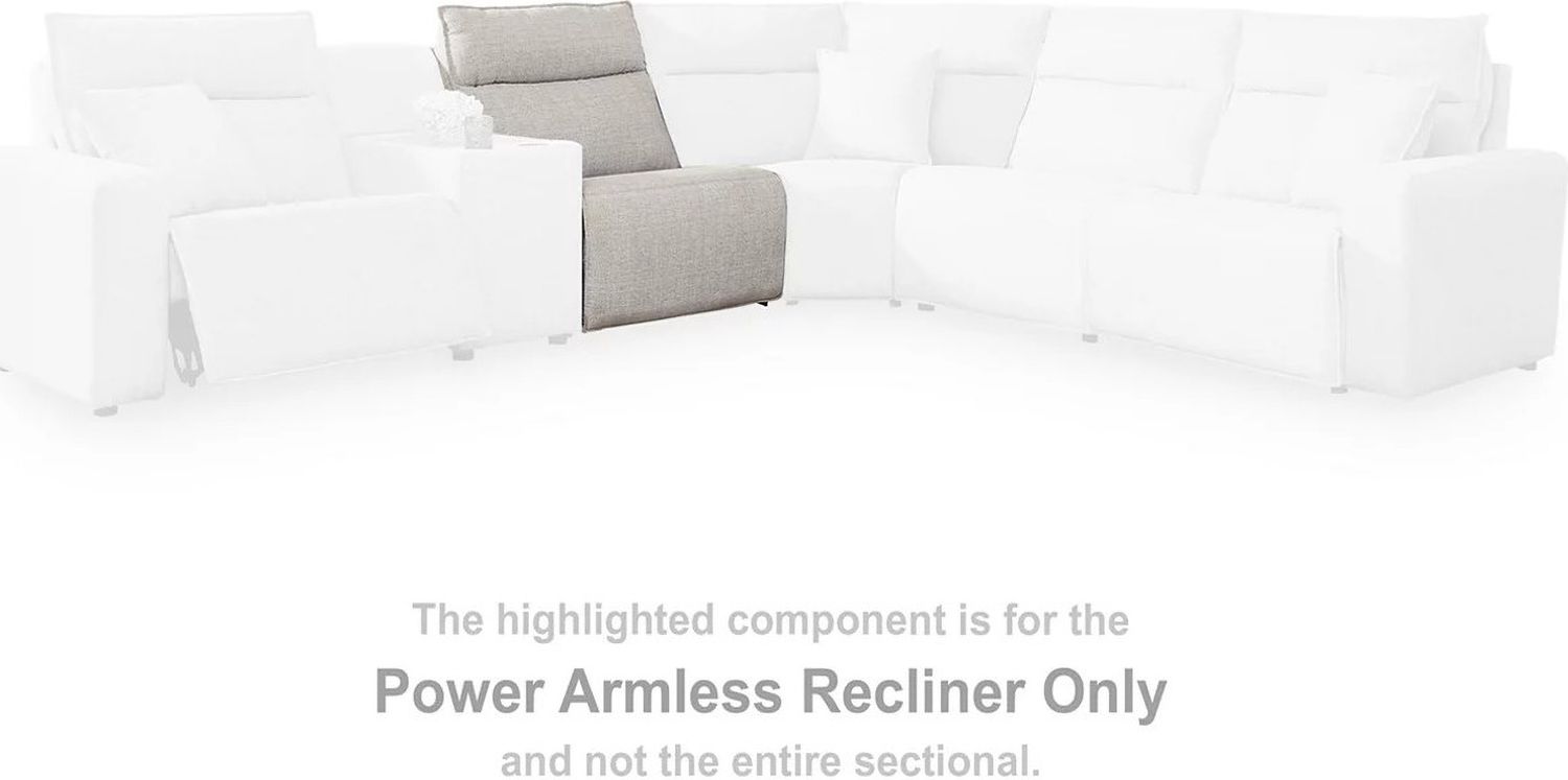 ModMax II 6-Piece Power Reclining Sectional with LAF Chaise and Console In Stone 65907S19