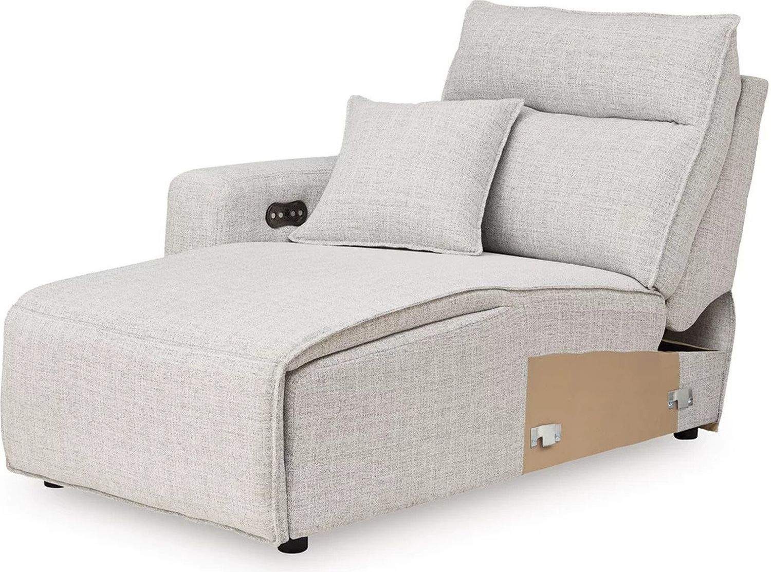 ModMax II 7-Piece Power Reclining Sectional with LAF Chaise and Audio Consoles In Stone 65907S20