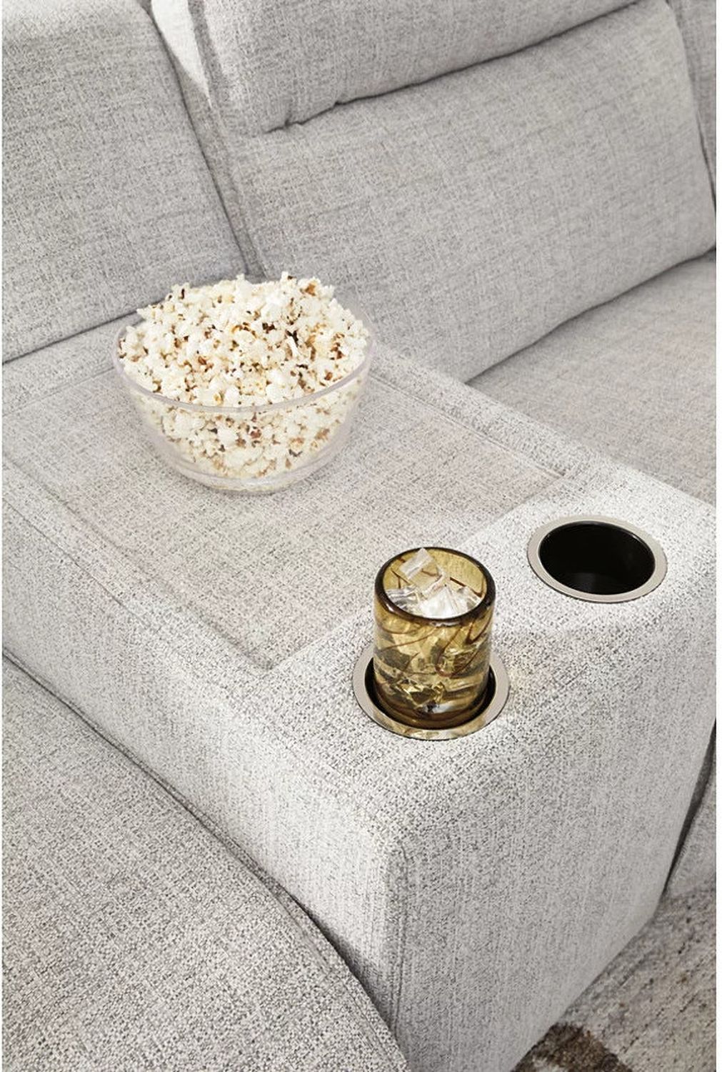 ModMax II 6-Piece Power Reclining Sectional with RAF Chaise and Console In Stone 65907S6