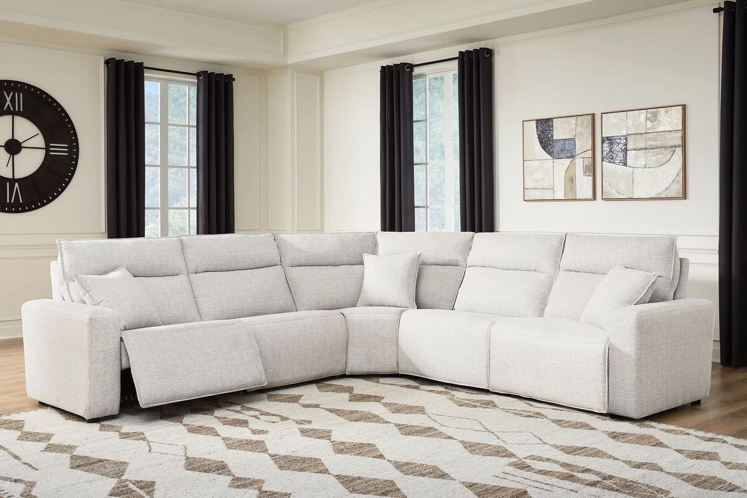 ModMax II 5-Piece Power Reclining Sectional In Stone 65907S8