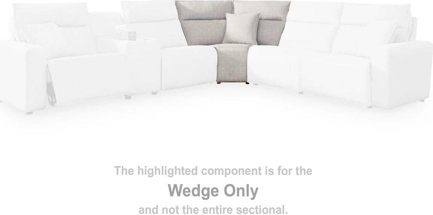 ModMax II 7-Piece Power Reclining Sectional with Chaise and Audio Consoles In Stone 65907S9