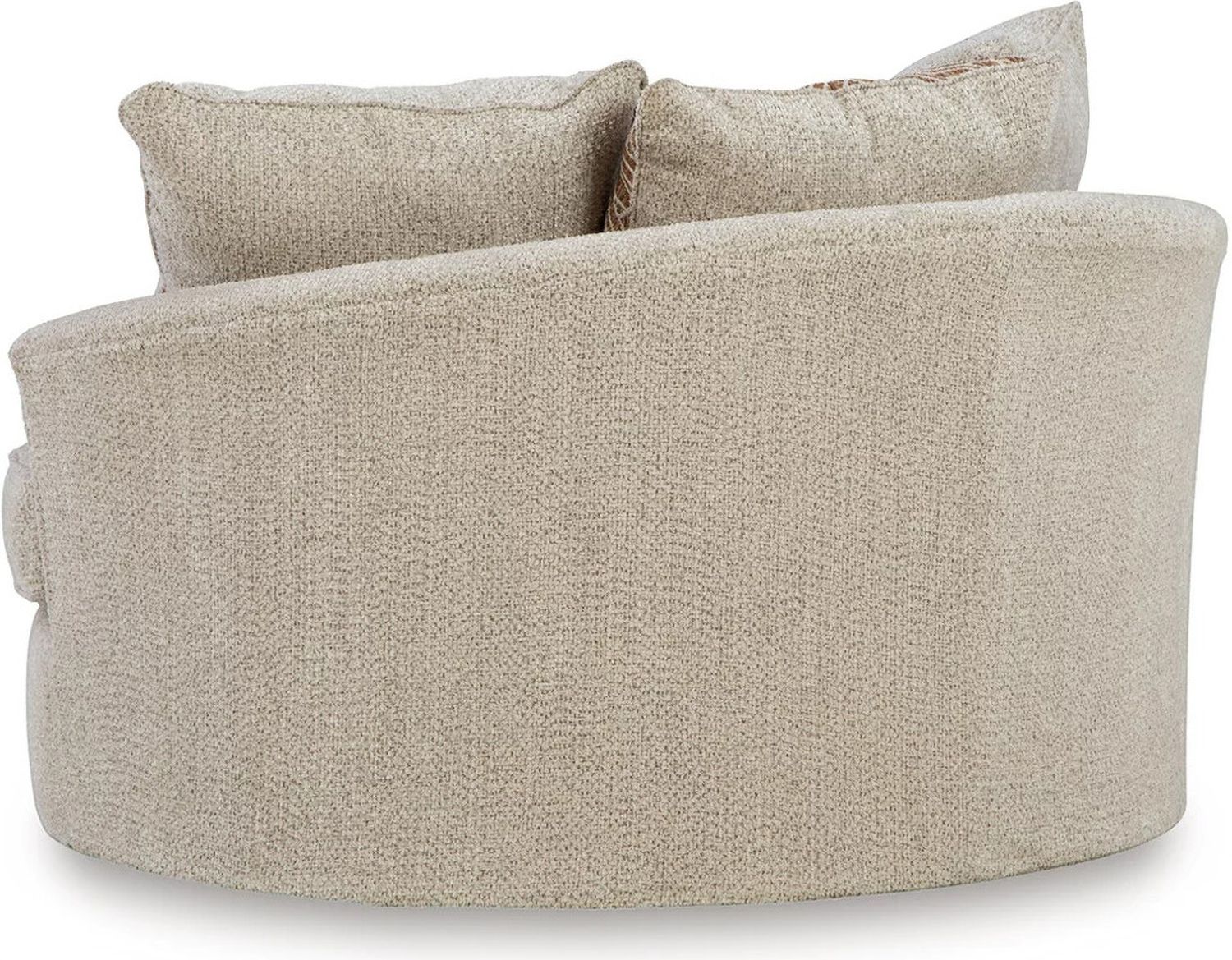 Steelwater Retreat Oversized Swivel Accent Chair In Latte 6670421