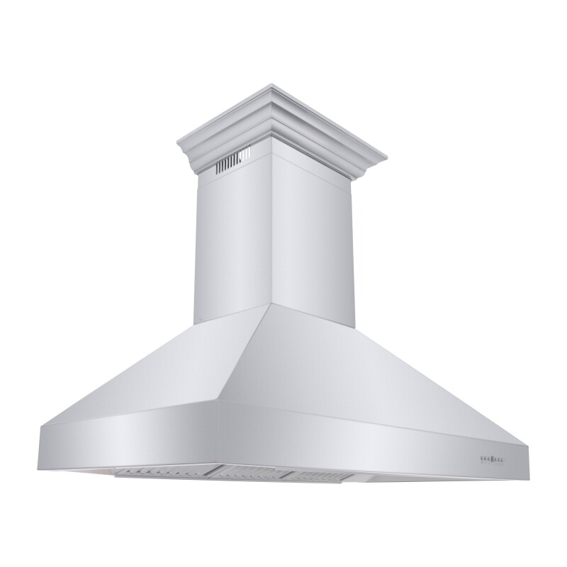 Professional Convertible Vent Wall Mount Range Hood with Crown Molding (667CRN) - 42 Inch 667CRN42