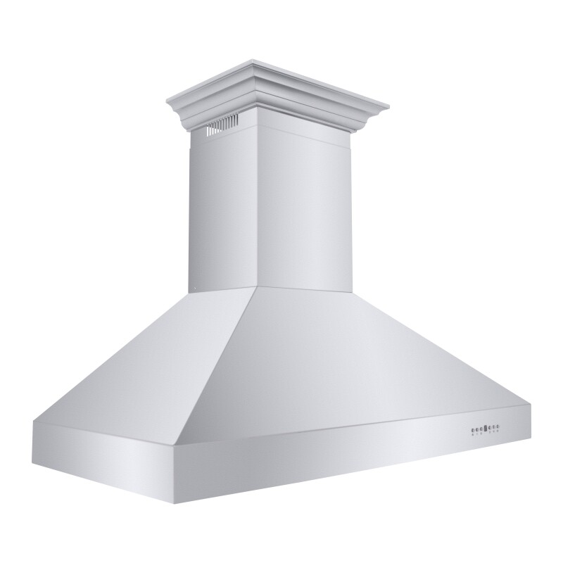 48" Professional Ducted Wall Mount Range Hood with Crown Molding - 48 Inch 667CRN48