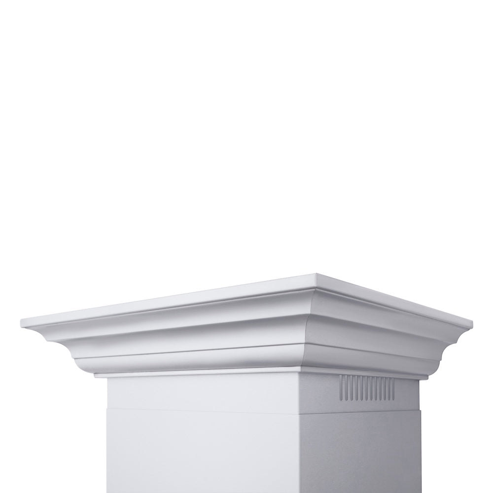 48 In. Professional Ducted Wall Mount Range Hood In Stainless Steel With Crown Molding 667CRN48