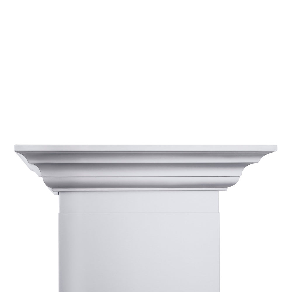48 In. Professional Ducted Wall Mount Range Hood In Stainless Steel With Crown Molding 667CRN48