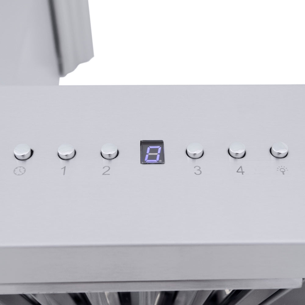48 In. Professional Ducted Wall Mount Range Hood In Stainless Steel With Crown Molding 667CRN48