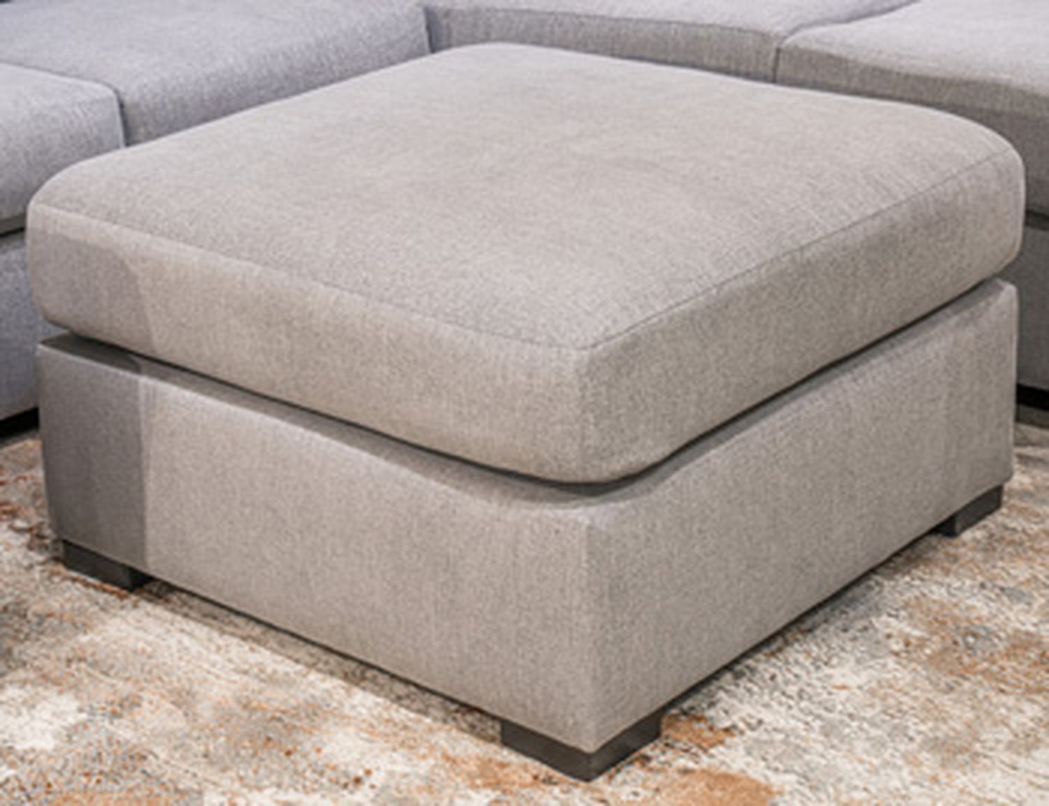 Lakepoint Oversized Accent Ottoman In Nickel 6680408