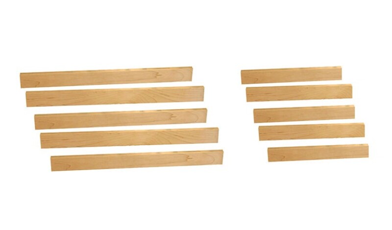 Match wine racks to surrounding cabinetry by swapping out standard stainless steel wine fronts with Perlick's wood wine fronts. Constructed of unfinished maple, these wine fronts can be stain 6711524